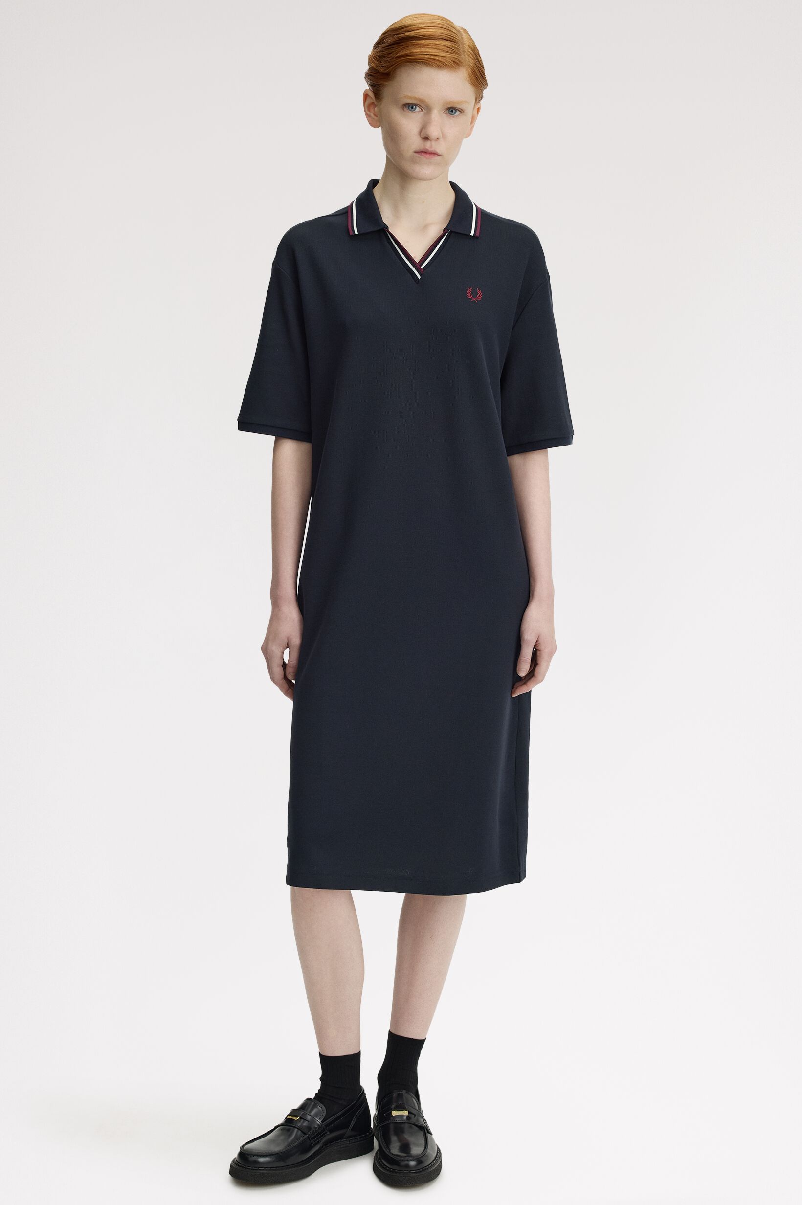 FRED PERRY 「Open Collar Tipped Polo Dress／オープンカラーティップラインポロシャツワンピース」|ワンピース|