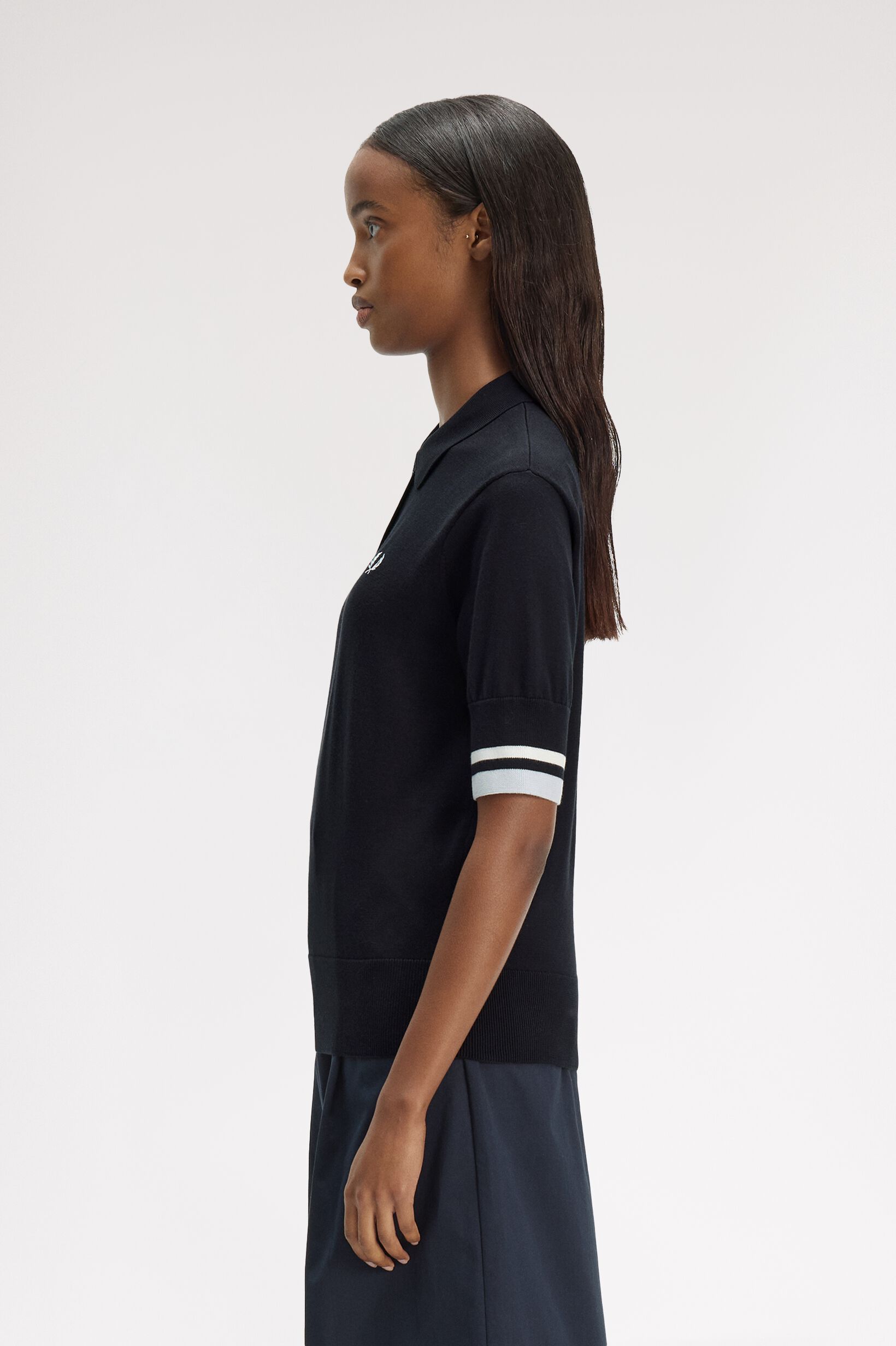 FRED PERRY 「Bold Tipped Knitted Shirt／ボールドティップラインニットポロシャツ」|ポロシャツ|