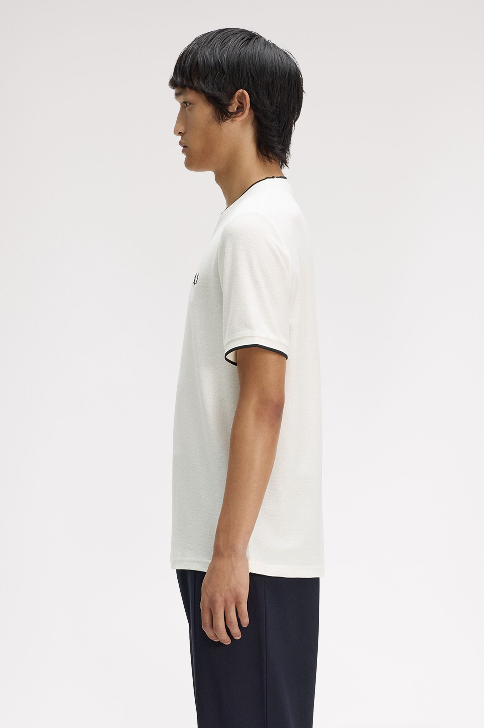FRED PERRY 「Trim Detail Crepe Pique T-Shirt ／シングルティップTシャツ」|Tシャツ・カットソー|