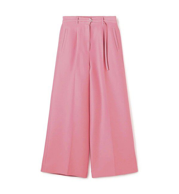 Ballsey「コットンシルクダブルクロス ストレートワイドパンツ」|その他|33 ピンク