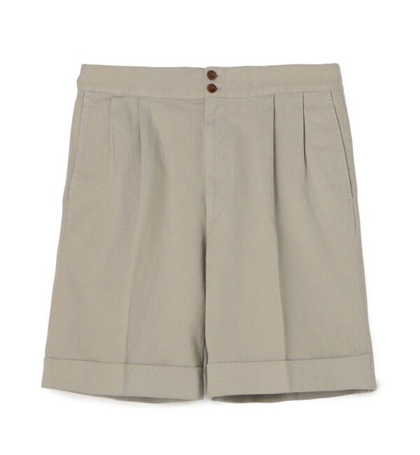 TOMORROWLAND MENS「コットンリネン 製品染め バックグルカショートパンツ」|その他|43 グレージュ