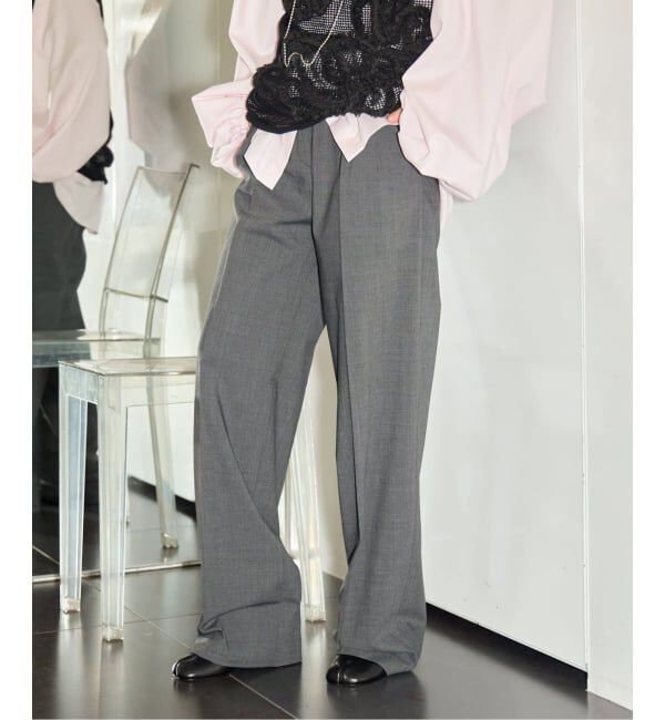  「BERNARD ZINS SAND 95038：パンツ」|スラックス|グレー