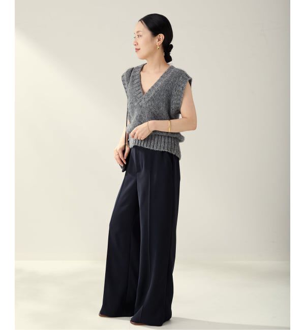 Plage「《WEB限定追加予約》washable straight パンツ 7」|スラックス|
