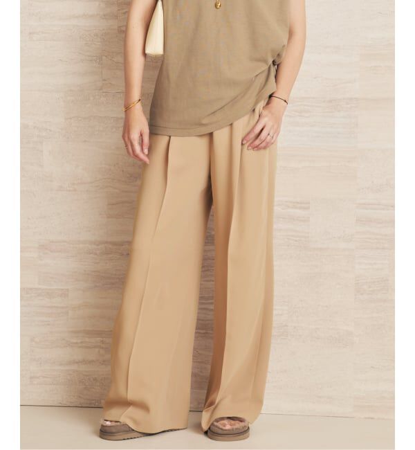 Plage「《追加予約》les Tendre easy care スラックス 2」|スラックス|ベージュ