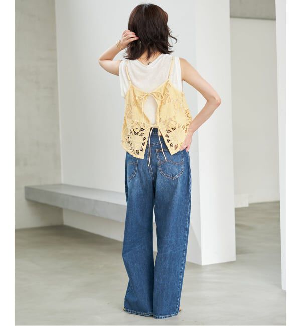 SLOBE IENA「Indiaスクエア刺繍キャミ」|キャミソール|