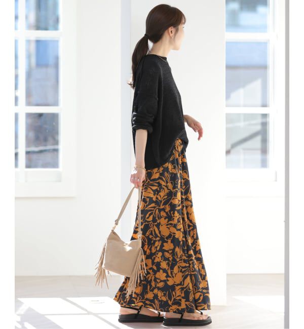 JOURNAL STANDARD relume「バイカラーリーフプリントスカート」|スカート|