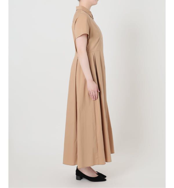  「【洗える】タックシャツワンピース」|ワンピース|