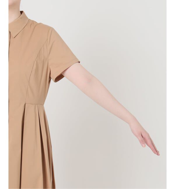  「【洗える】タックシャツワンピース」|ワンピース|