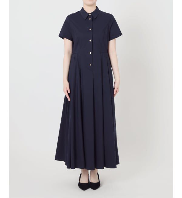  「【洗える】タックシャツワンピース」|ワンピース|