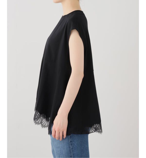  「【洗える】CHIGNON/シニヨン  レースフレンチカットソー」|Tシャツ・カットソー|