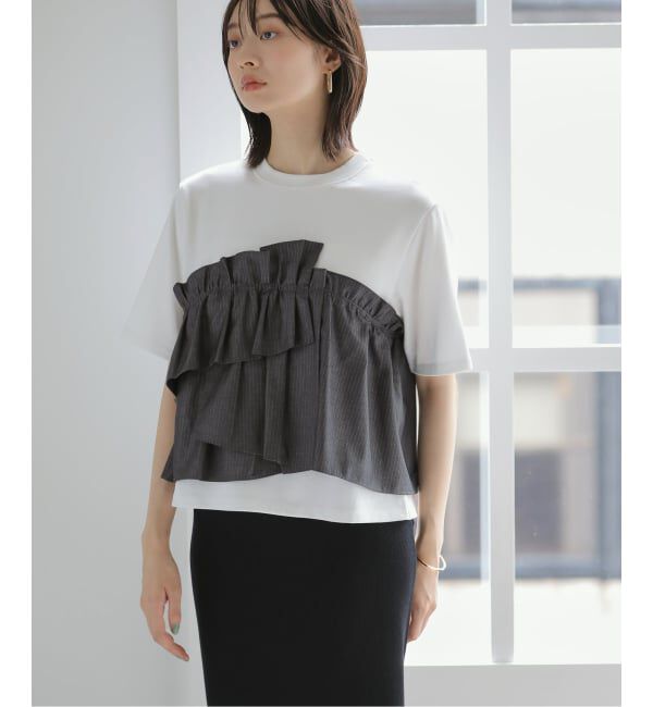  「【洗える】ドッキングカットソー」|Tシャツ・カットソー|