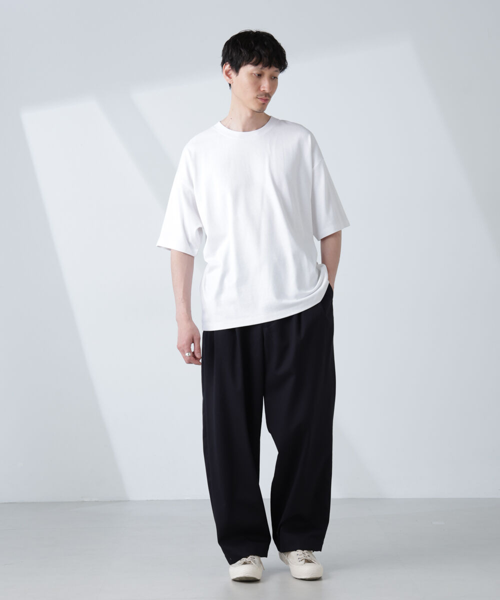 nano･universe「WEB限定/Anti Soaked(R)  汗染み防止 クルーネック ビッグシルエットTシャツ」|Tシャツ・カットソー|