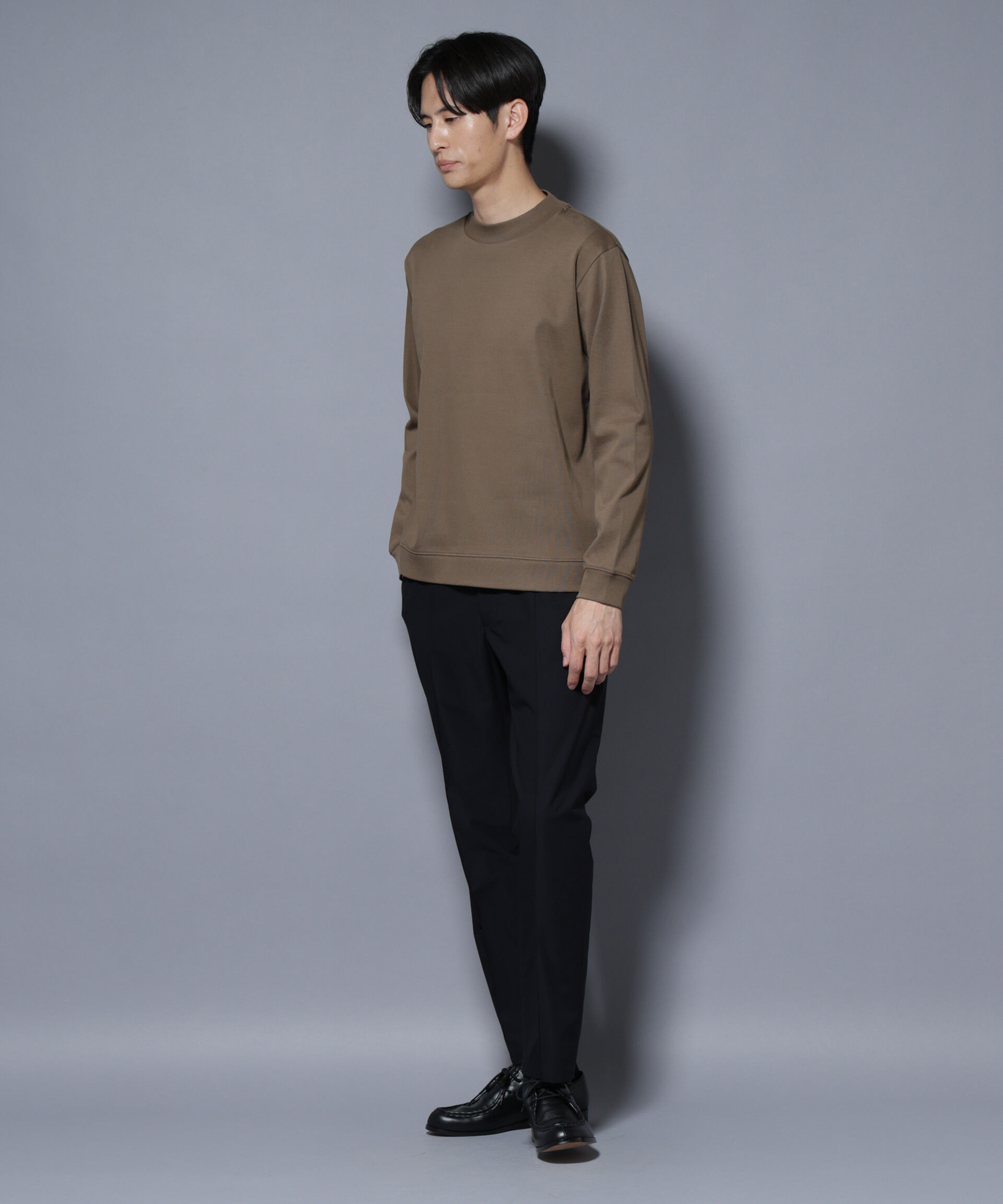 nano･universe「「FORMAL JERSEY」モックネックカットソー長袖」|Tシャツ・カットソー|