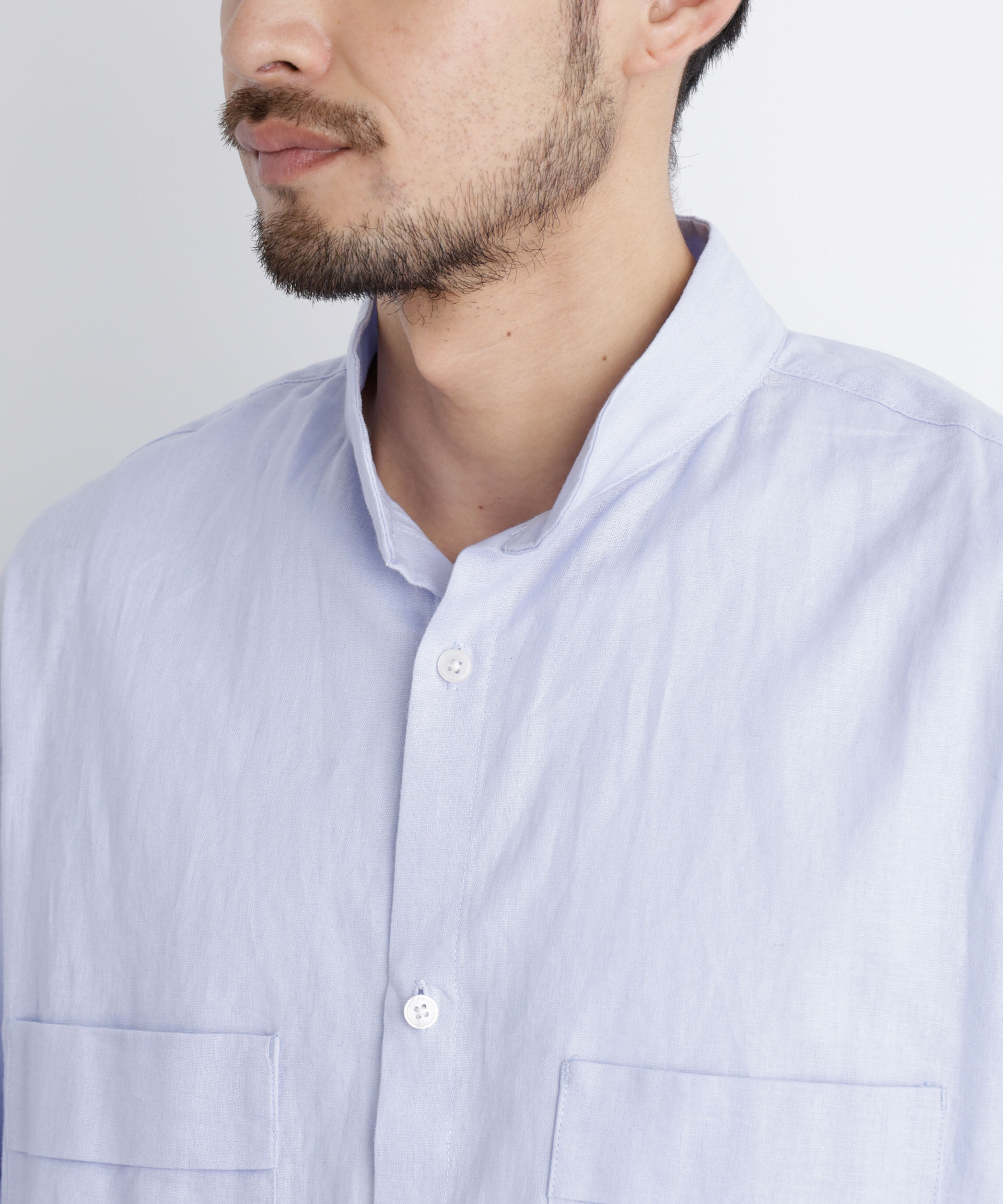 nano･universe「「FRENCH LINEN」リネンコットンスタンドシャツ」|シャツ・ブラウス|