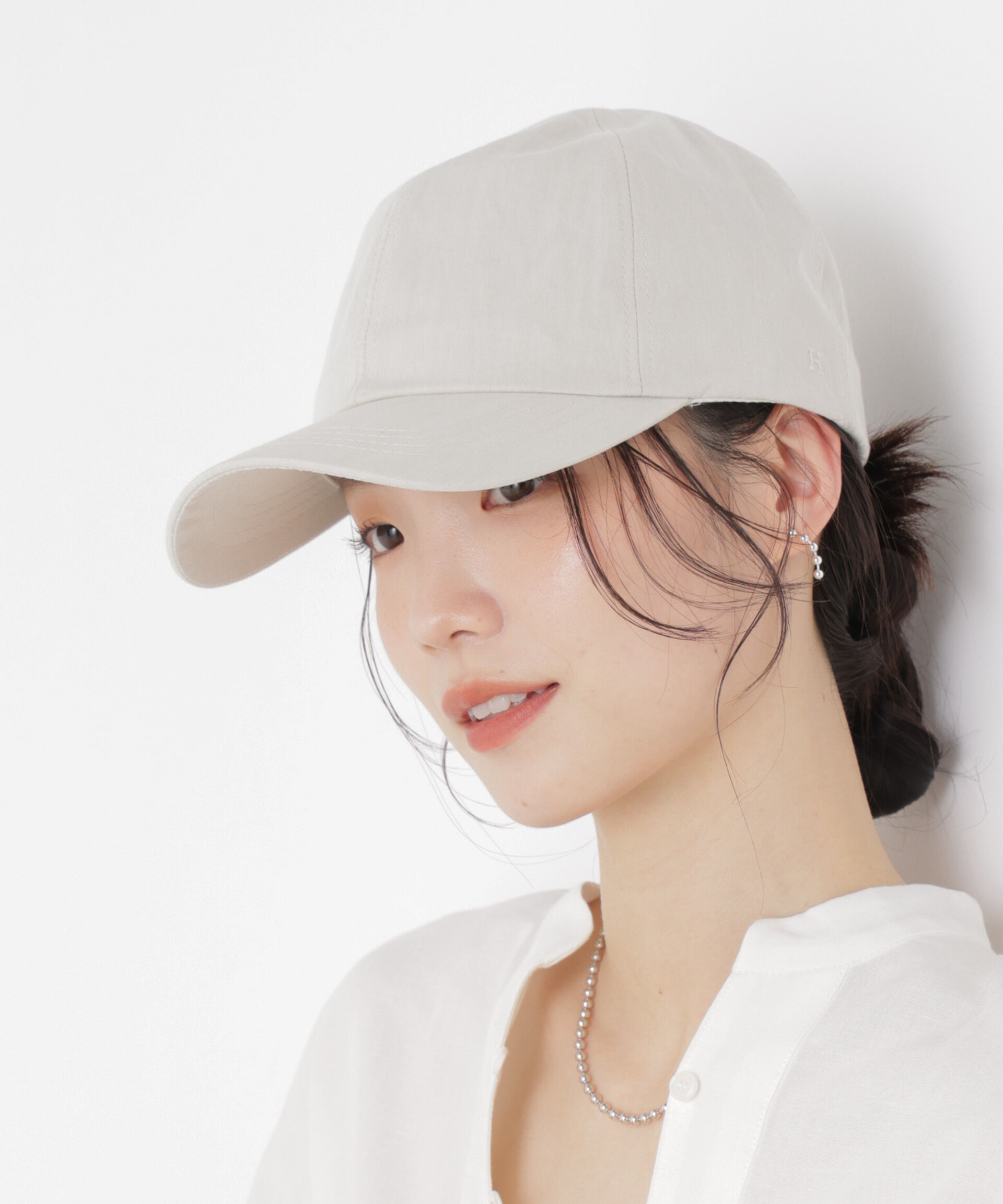 nano･universe「Healthknit/別注ワンポイント刺繍CAP」|キャップ・キャスケット|ライトベージ 1