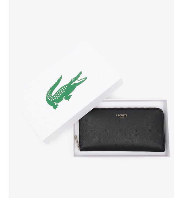 LACOSTE「シャンゼリゼ ラウンドジップレザーロングウォレット」|財布|