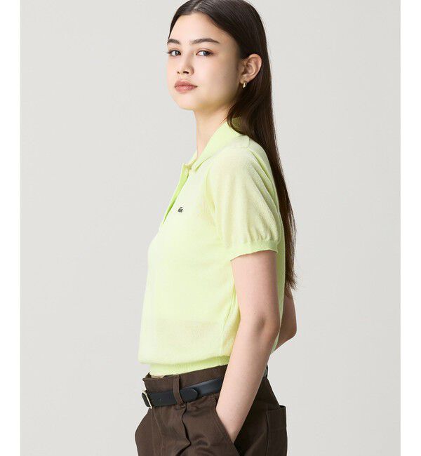 LACOSTE「シアーラメニットポロシャツ」|ポロシャツ|