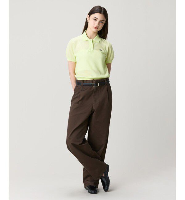 LACOSTE「シアーラメニットポロシャツ」|ポロシャツ|