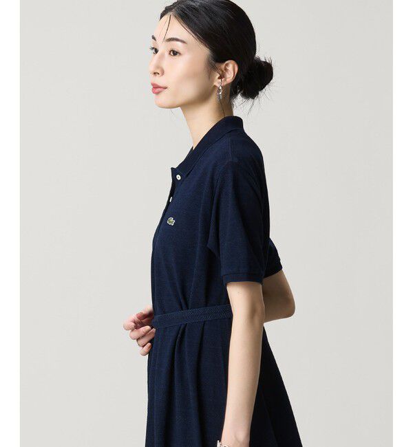 LACOSTE「インディゴ鹿の子ポロドレス / フレアワンピース」|ワンピース|