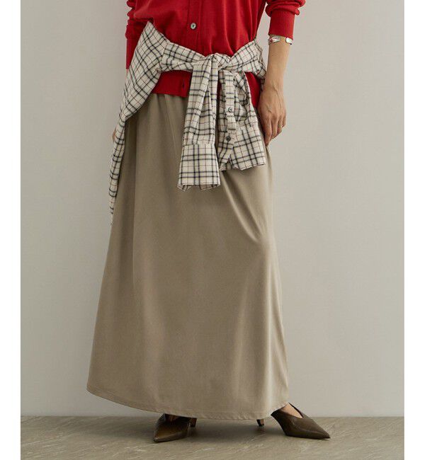 SALON adam et rope'「キュプラジャージーイージースカート」|スカート|ベージュ(27)