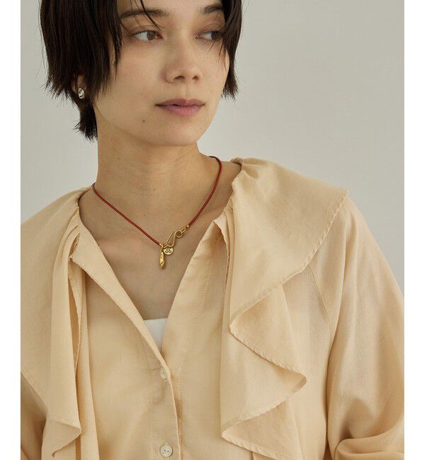 SALON adam et rope'「【WEB限定】ライトデニムフリルカラーシャツ」|シャツ・ブラウス|