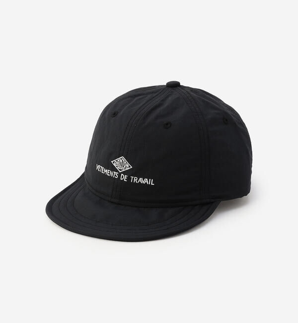 DANTON「DANTON | タッサー フラットバイザー6Pキャップ UNISEX」|キャップ・キャスケット|BLACK