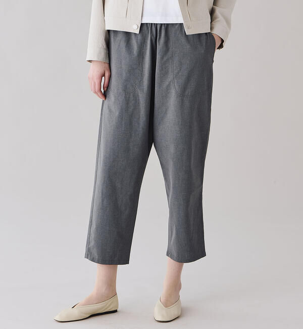 DANTON「DANTON | ウールライクポリエステル イージーパンツ WOMEN」|チノ|GREY