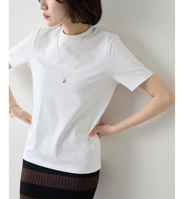  「《大人のための上質なTシャツ》スビンコットンTシャツ」|Tシャツ・カットソー|オフホワイト