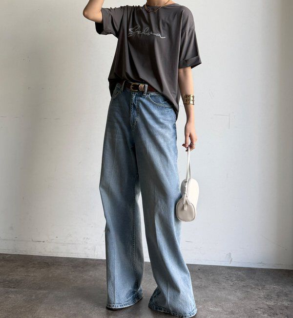  「【WEB限定】接触冷感コード刺繍ロゴTEE」|Tシャツ・カットソー|