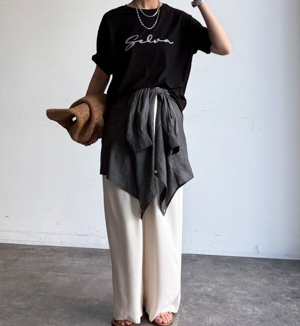  「【WEB限定】接触冷感コード刺繍ロゴTEE」|Tシャツ・カットソー|