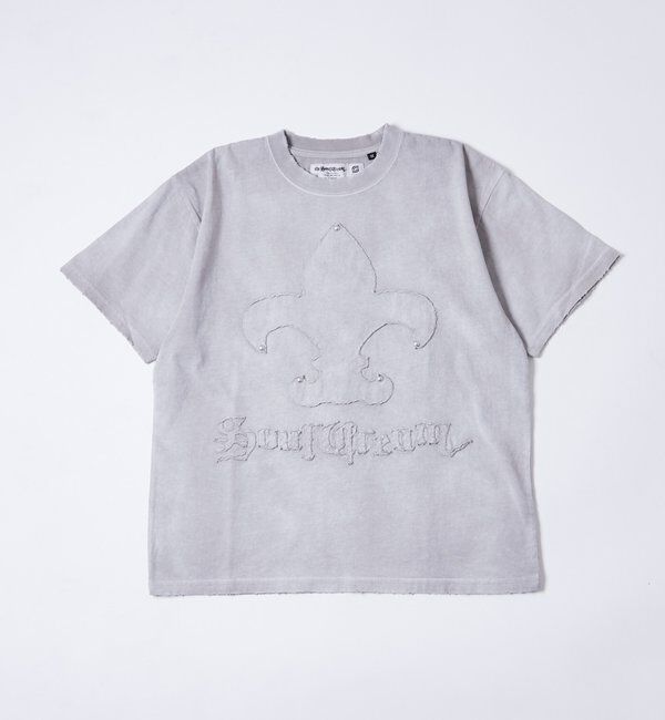  「【Sourcream】ユリ紋章貼り付けTEE」|Tシャツ・カットソー|グレー