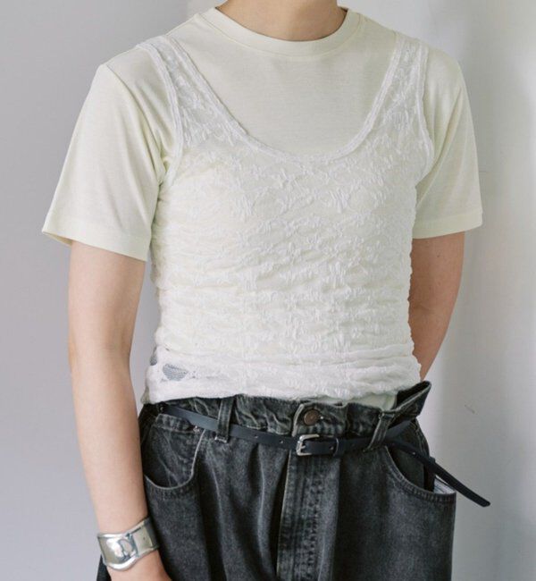  「【LUALY】【接触冷感/吸水速乾】シアープレーンチビTee」|Tシャツ・カットソー|