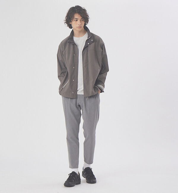 ABAHOUSE「【ノンストレス】COTTON LYCRA 圧着 クルーネック 半袖 ボーダーTシ」|Tシャツ・カットソー|