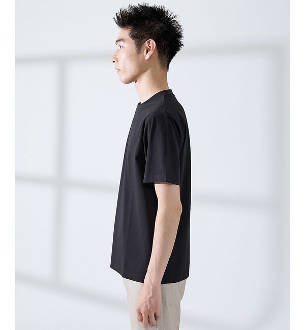 ABAHOUSE「【SMART CLOSET】シルケット天竺 クルーネック 半袖Tシャツ / 接触」|Tシャツ・カットソー|