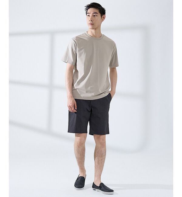 ABAHOUSE「【SMART CLOSET】シルケット天竺 クルーネック 半袖Tシャツ / 接触」|Tシャツ・カットソー|
