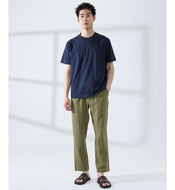ABAHOUSE「【SMART CLOSET】シルケット天竺 クルーネック 半袖Tシャツ / 接触」|Tシャツ・カットソー|