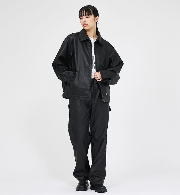 ABAHOUSE「【Dickies / ディッキーズ】フェイクレザー アイゼンハワージャケット /」|ミリタリー・モッズコート|