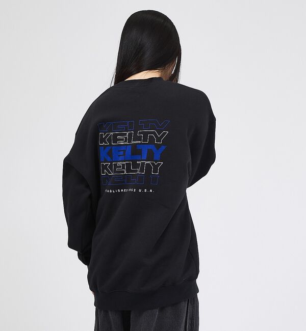 ABAHOUSE「【KELTY / ケルティ】フロッキーバックロゴプリントスウェット/ ユニセック」|スウェット・ジャージ|ブラック