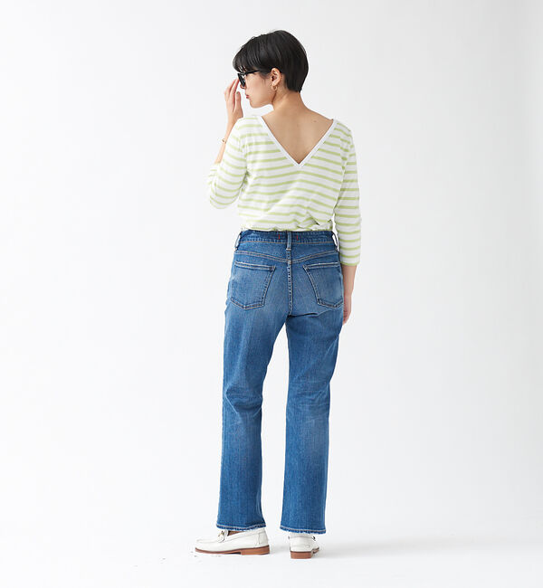 Rouge vif「バックVネック天竺ボーダープルオーバー」|Tシャツ・カットソー|