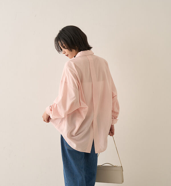 Rouge vif「バックドレープストライプシャツ」|シャツ・ブラウス|