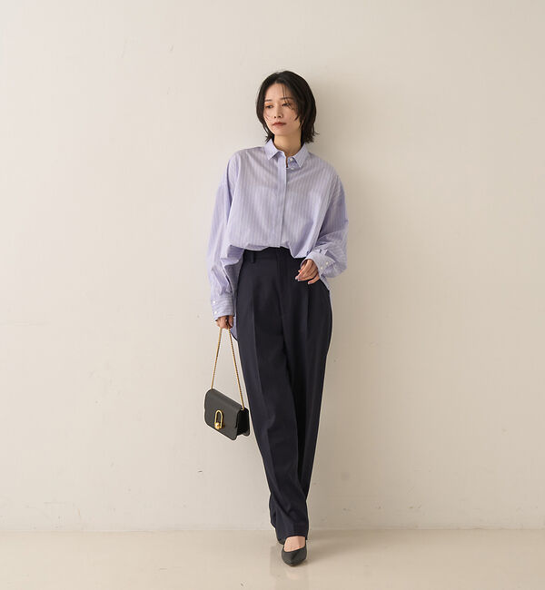 Rouge vif「バックドレープストライプシャツ」|シャツ・ブラウス|
