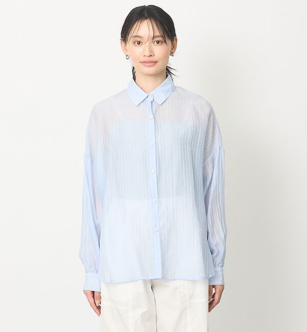 abahouse mavie「【新色追加】ストライプ シアーシャツ」|シャツ・ブラウス|
