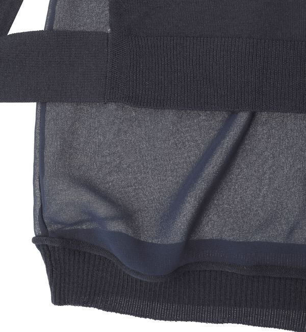 SOFFITTO「【3.1 Phillip Lim/スリーワンフィリップリム】Chiffon-paneled wool top」|ニット・セーター|