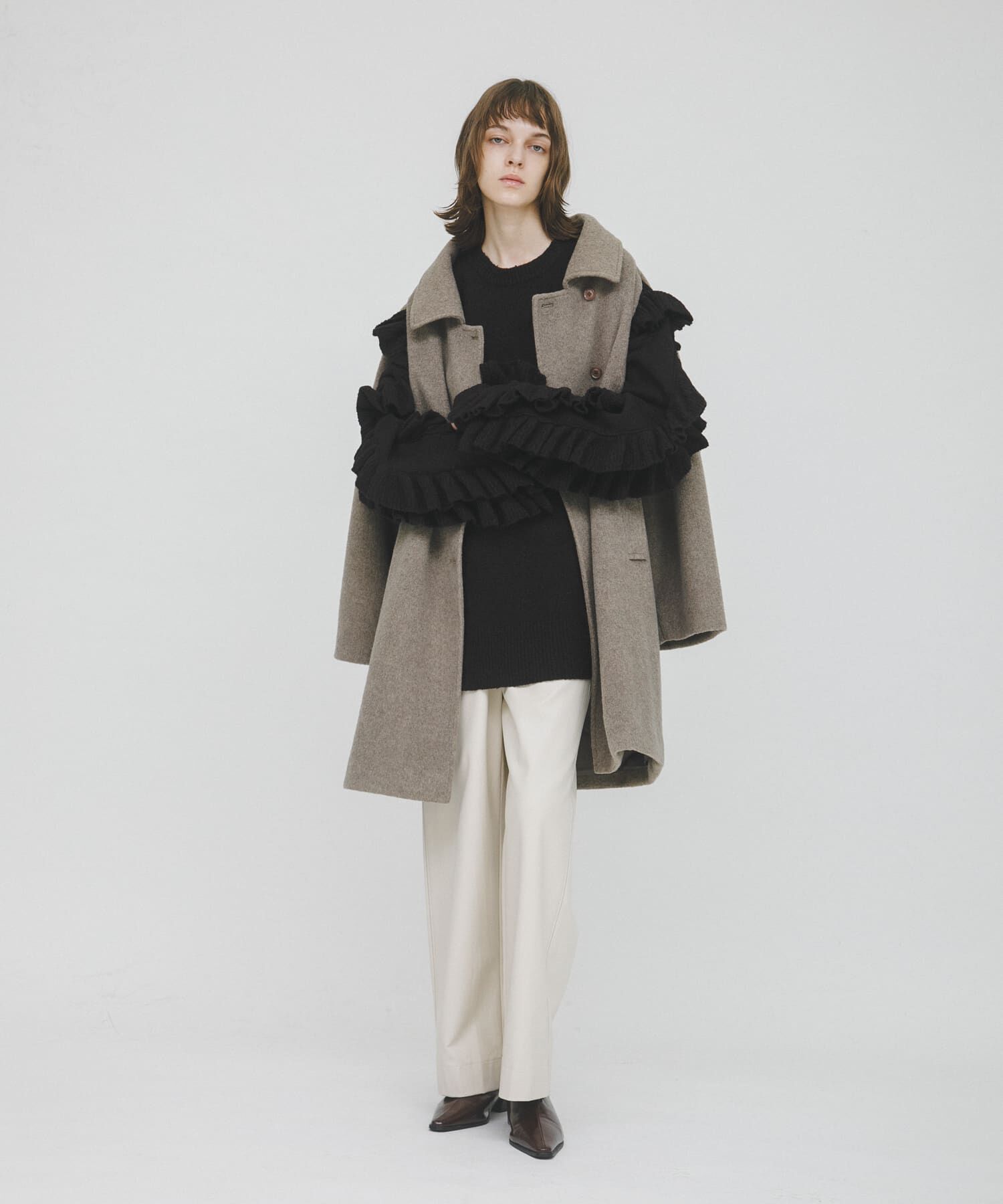 LAATO「balmacaan coat」|ステンカラーコート|