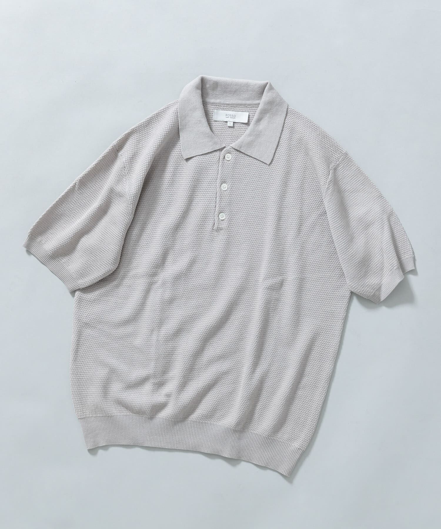 URBAN RESEARCH ROSSO「『WEB限定』変形カノコ半袖ニットポロ」|ポロシャツ|