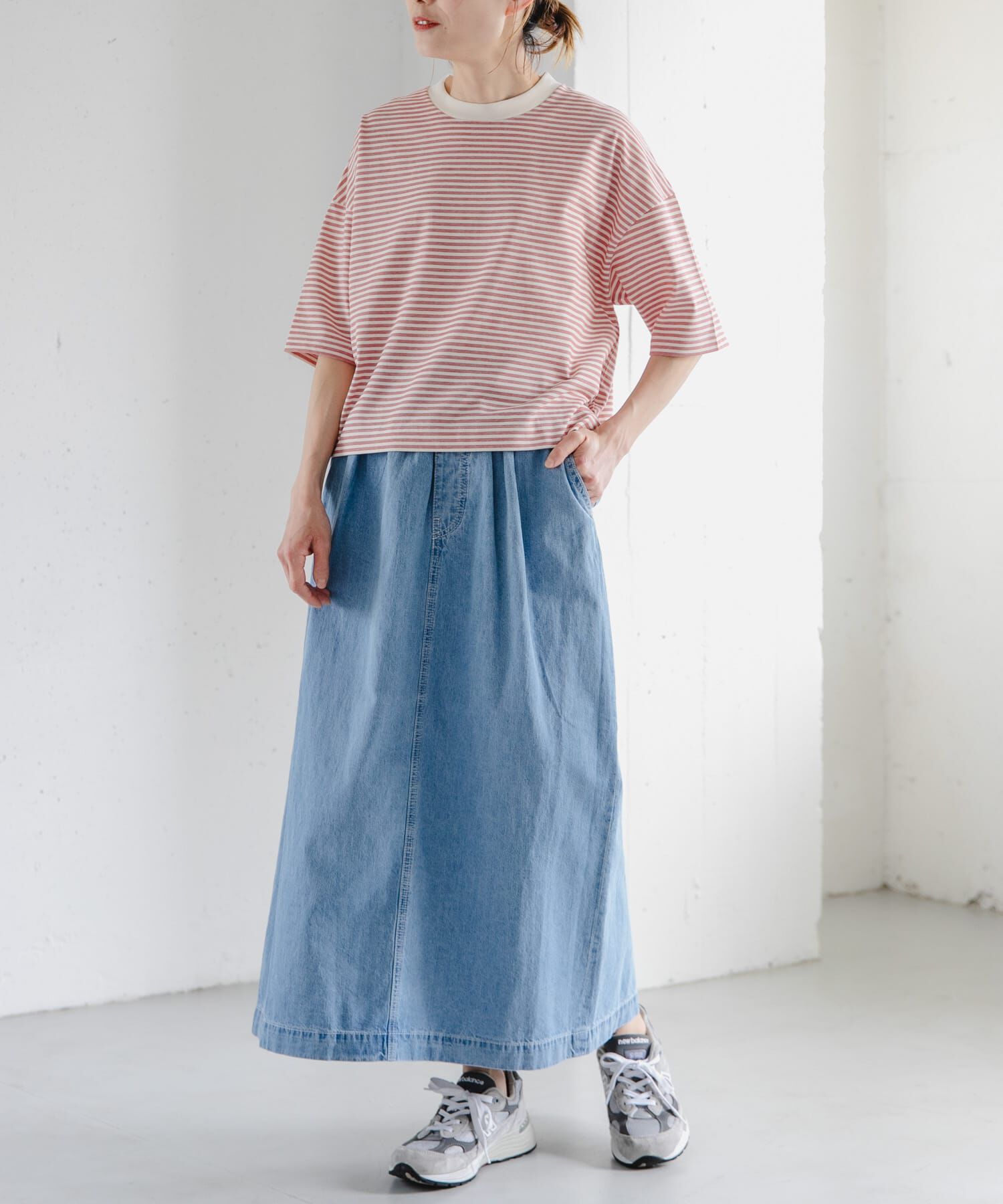 URBAN RESEARCH DOORS「FORK&SPOON　綿麻デニムスカート」|スカート|