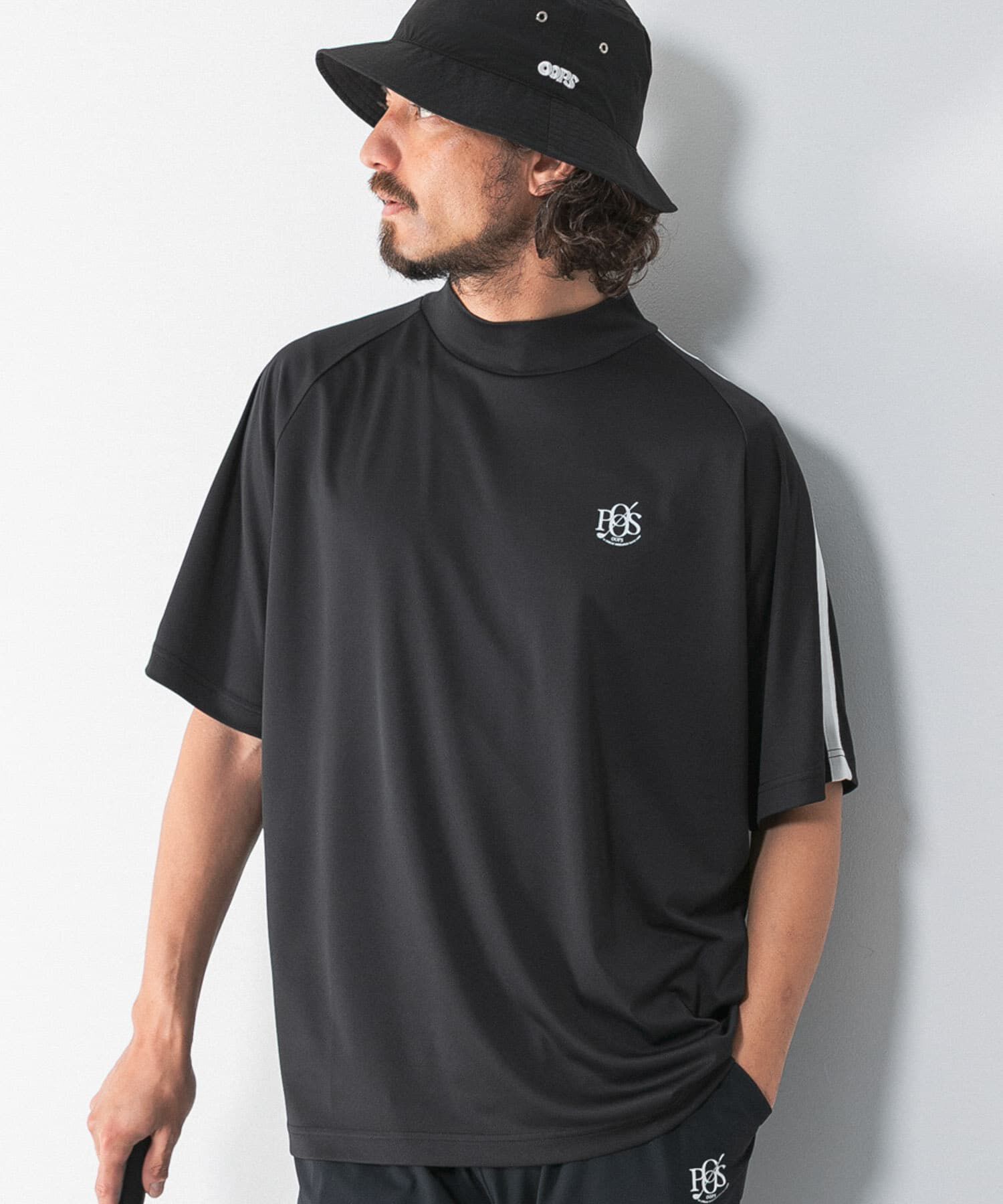 Sonny Label 「OOPS　吸水速乾ラインモックネックTシャツ」|Tシャツ・カットソー|