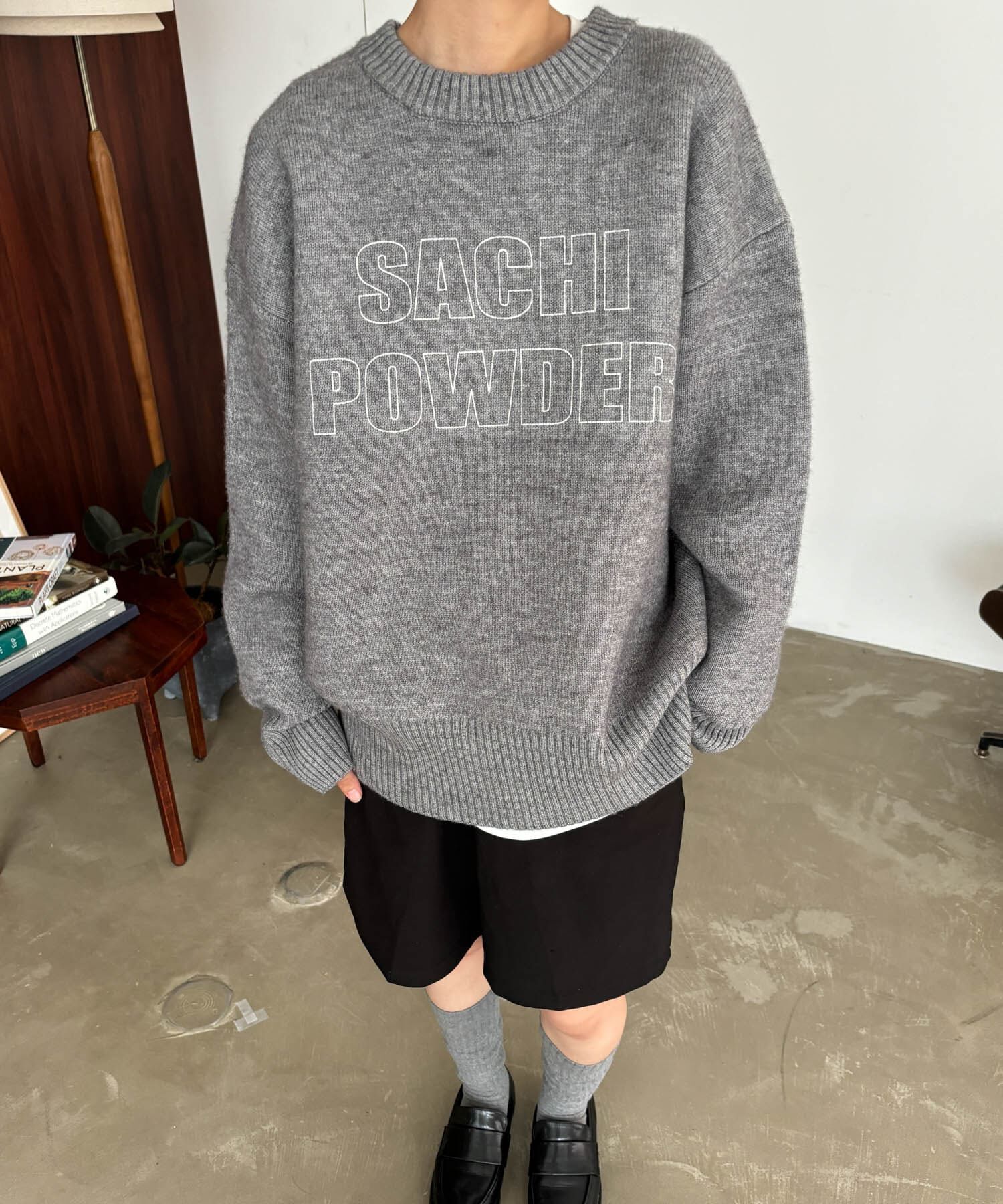  「SACHIPOWDERリバーシブルニット」|ニット・セーター|グレー系その他