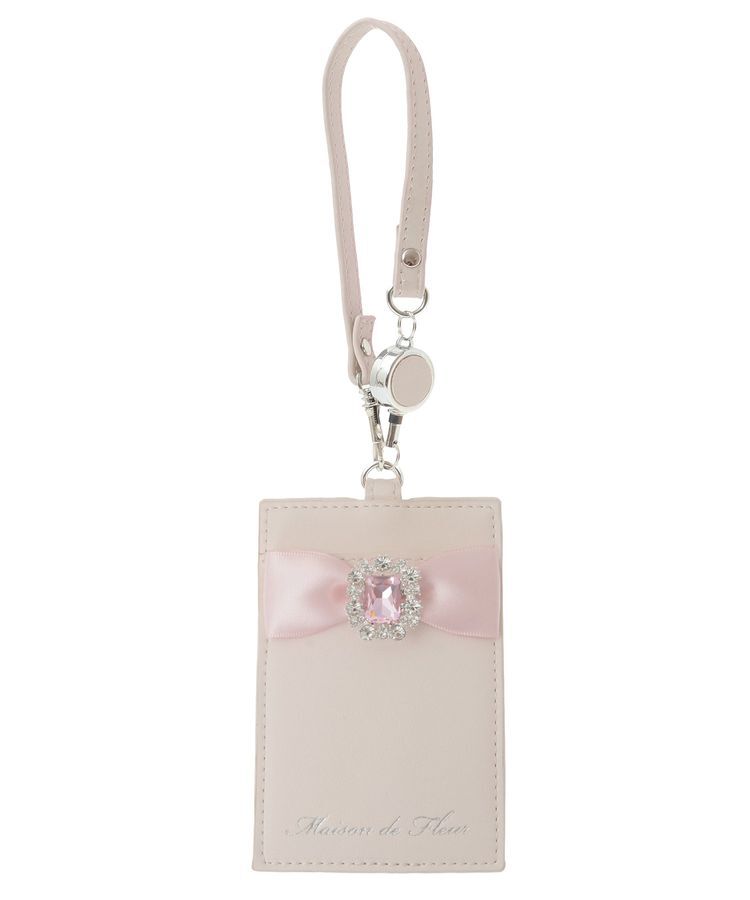 Maison de FLEUR「リール付きビジューリボンパスケース」|財布|