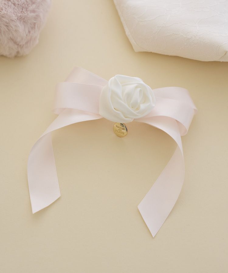 Maison de FLEUR「ローズリボンバレッタ」|その他|ライトピンク